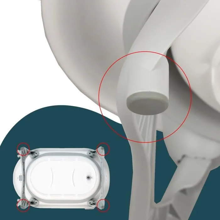 Looping Baignoire Pliante pour Bébé, 80x49x23 cm (L x H x P), Couleur Gris et Blanc