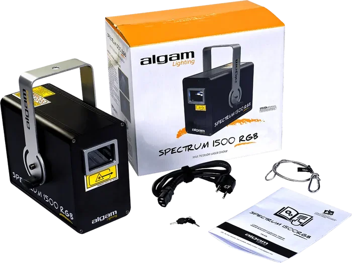 ALGAMLIGHT Laser Animation 1500mW RGB - Lumière Laser Effets DMX 34 Canaux, 50W - ALGAMLIGHT 1500 ALGAMLIGHT Laser Animation 1500mW RGB - Lumière Laser Effets DMX 34 Canaux, 50W - ALGAMLIGHT 1500