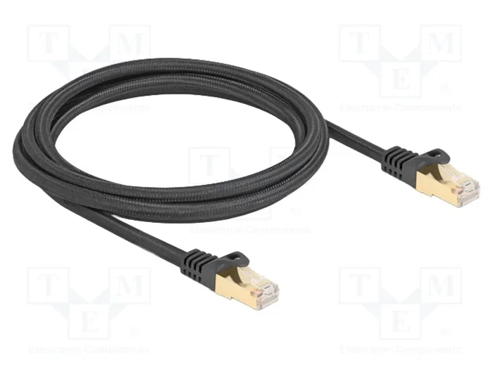 DELOCK Câble Ethernet Patch Cord Cat 6a S/FTP 2m Noir DELOCK Câble Ethernet Patch Cord Cat 6a S/FTP 2m Noir
