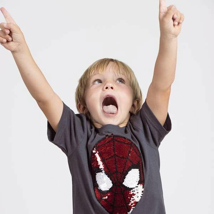 T-shirt à manches courtes enfant Spider-Man Gris foncé