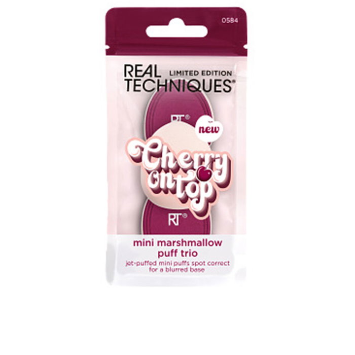 Real Techniques Set de 3 éponges de maquillage mini marshmallow extra douces avec anse - Cherry On Top - Vegan et Cruelty-Free Real Techniques Set de 3 éponges de maquillage mini marshmallow extra douces avec anse - Cherry On Top - Vegan et Cruelty-Free
