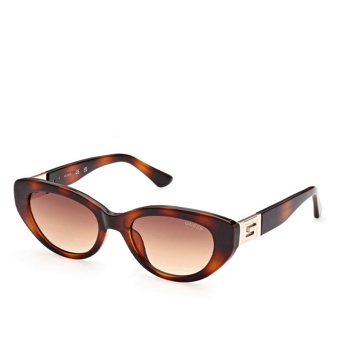 Guess Gafas GU7849 53F Lunettes de Soleil Femme Ovale Noir Brillant Verre 51 mm