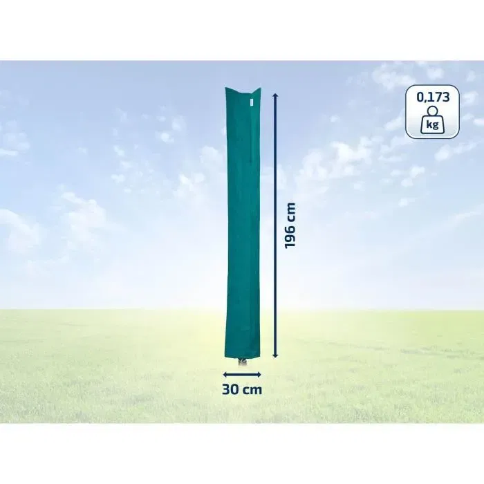 Leifheit 85666 Housse de protection pour séchoir parapluie 30 x 200 cm avec fermeture éclair, protection contre pluie et saleté