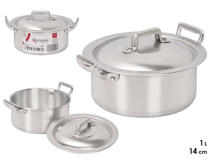 KINVARA Cacerola en aluminium 14 cm, 1 L, Plata KINVARA Cacerola en aluminium 14 cm, 1 L, Plata