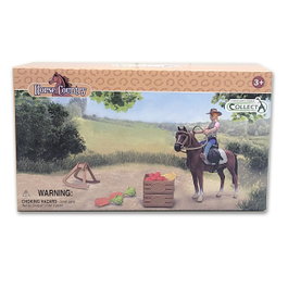 COLLECTA Jineté et accessoires de monter et nourriture
