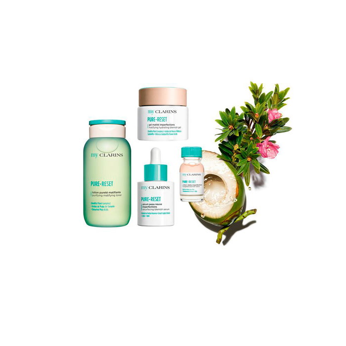 Clarins Gel Matifiant Pure-Reset pour Peaux Grasses à Imperfections, 50 ml