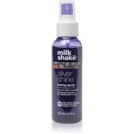 Milk Shake Silver Shine - Spray tonifiant pour cheveux blonds et gris avec pigments violets - 100 ml