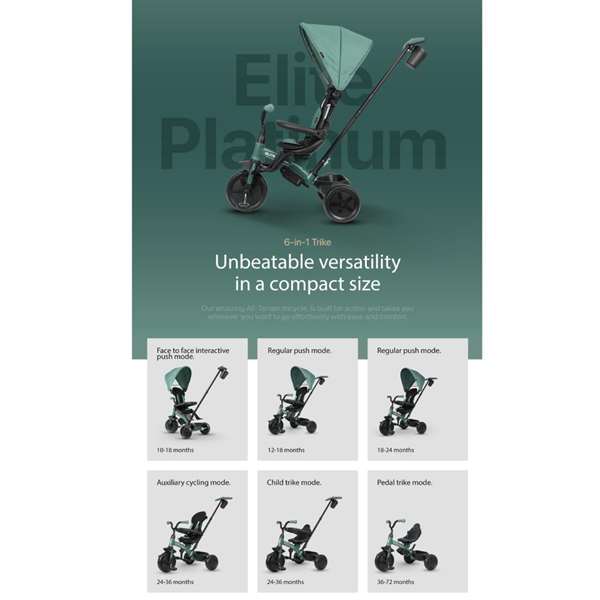 Ociotrends Triciclo 6 en 1 Triclo Elite Platinum avec siège pivotant 360° - Tricycle évolutif pour enfant dès 10 mois Ociotrends Triciclo 6 en 1 Triclo Elite Platinum avec siège pivotant 360° - Tricycle évolutif pour enfant dès 10 mois