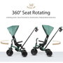 Ociotrends Triciclo 6 en 1 Triclo Elite Platinum avec siège pivotant 360° - Tricycle évolutif pour enfant dès 10 mois