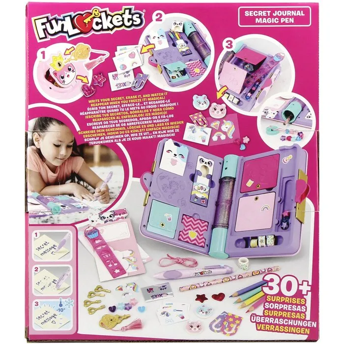 Diset Funlockets Journal Secret avec Stylo Magique et 30 Surprises