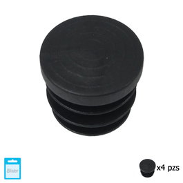 MAURER Embouts ronds intérieurs noirs 25mm - Blister de 4 pièces
