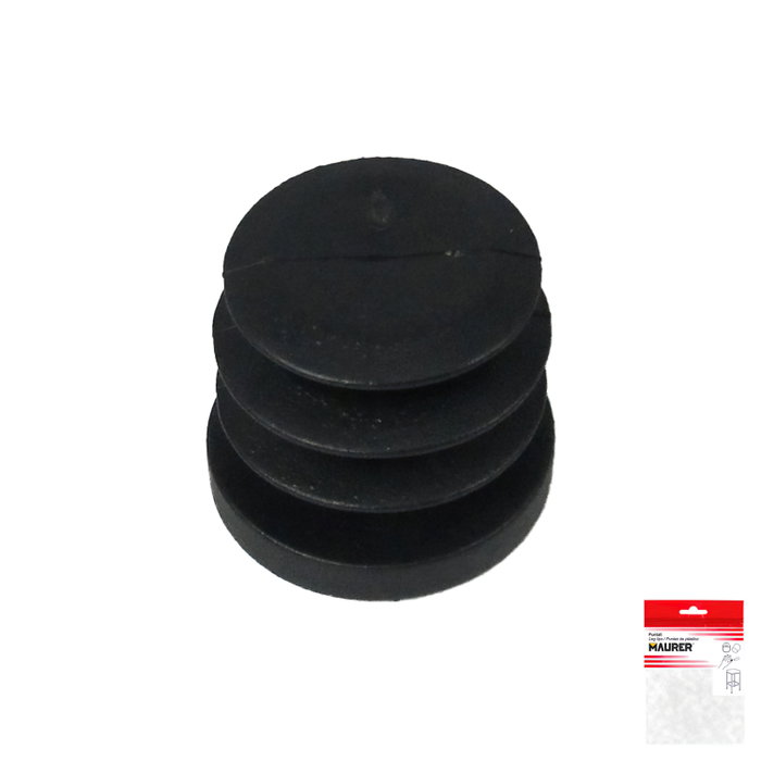 MAURER Embouts ronds intérieurs noirs 25mm - Blister de 4 pièces
