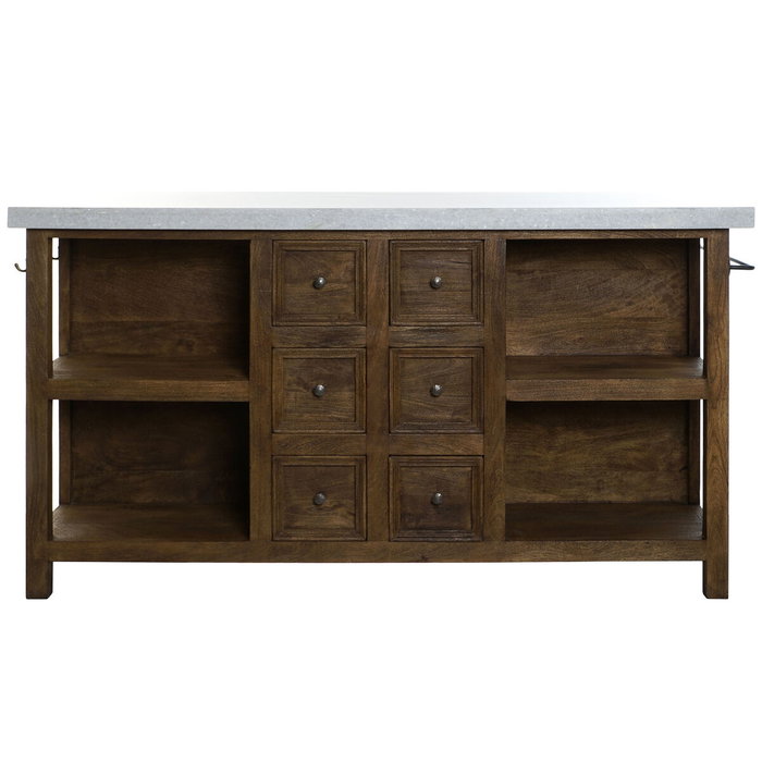 Meuble de cuisine Home ESPRIT Blanc Marron 168 x 76 x 92 cm