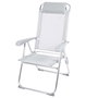 Color Baby Aktive Chaise de camping pliante réglable en aluminium avec toile, 44 x 55 x 101 cm