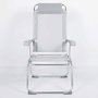 Color Baby Aktive Chaise de camping pliante réglable en aluminium avec toile, 44 x 55 x 101 cm