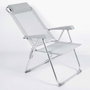 Color Baby Aktive Chaise de camping pliante réglable en aluminium avec toile, 44 x 55 x 101 cm