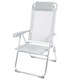 Aktive Chaise de camping pliante inclinable Gris