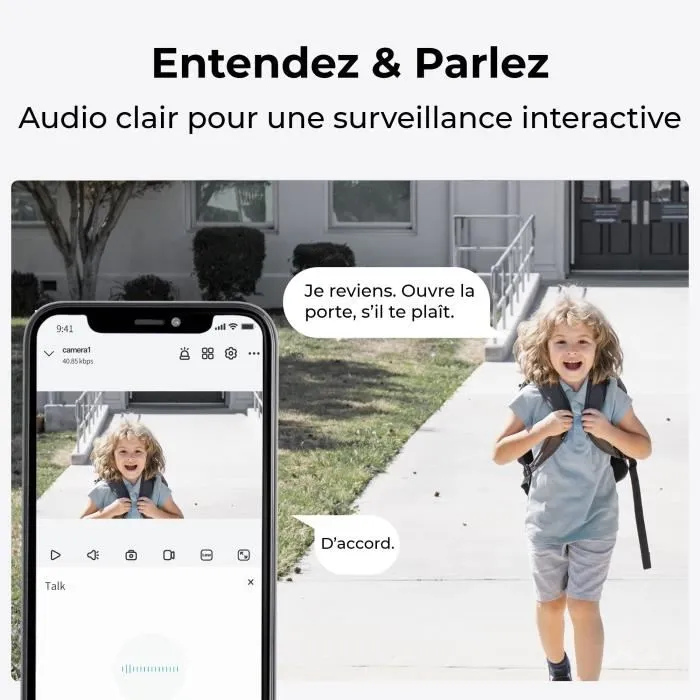 Reolink B310 Caméra de Sécurité Extérieure avec Panneau Solaire - Blanc - REO6976930223342