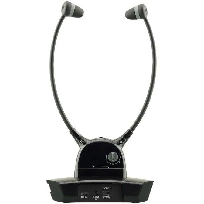 CGV Dolfin Onyx - Casque TV sans fil senior avec micro intégré - Léger (66 g) - Pour écouter la télévision sans déranger