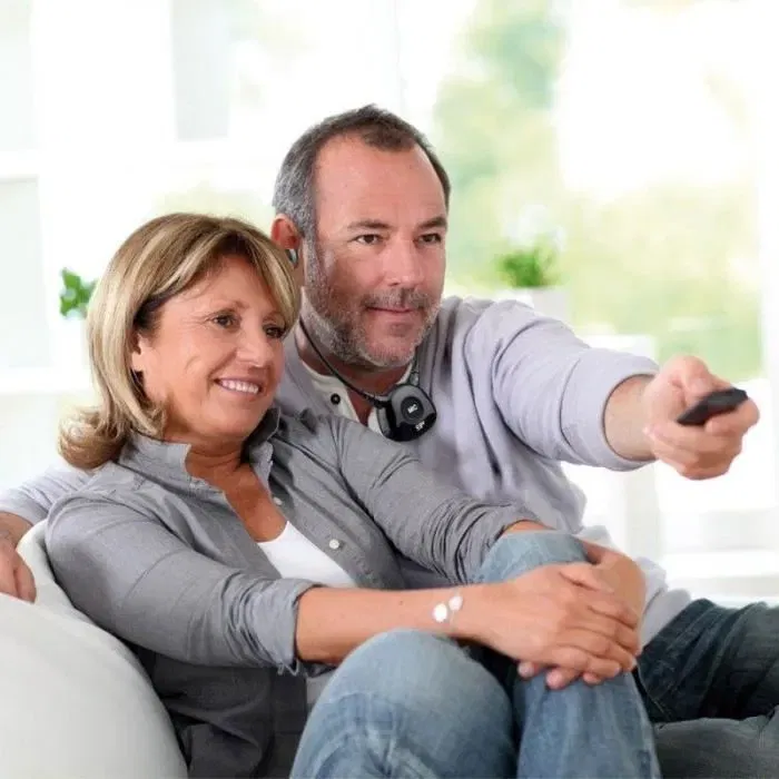 CGV Dolfin Onyx - Casque TV sans fil senior avec micro intégré - Léger (66 g) - Pour écouter la télévision sans déranger