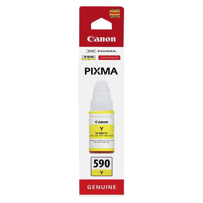 Canon GI-590Y Bouteille d'encre jaune 70 ml Canon GI-590Y Bouteille d'encre jaune 70 ml