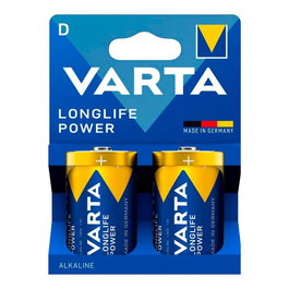 Varta Longlife Power Pile Alcaline D LR20 - Blister Carton de 2 Unités Ø34,2x61,5 mm