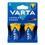 Varta Longlife Power Pile Alcaline D LR20 - Blister Carton de 2 Unités Ø34,2x61,5 mm