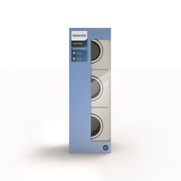 Philips Donegal Lot de 3 Anneaux Encastrables Carrés Chromés GU10