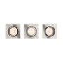 Philips Donegal Lot de 3 Anneaux Encastrables Carrés Chromés GU10