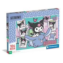 Clementoni - Puzzle Kuromi 104 pièces - Puzzle enfant à partir de 6 ans - Dimensions 48,5 x 33,5 cm