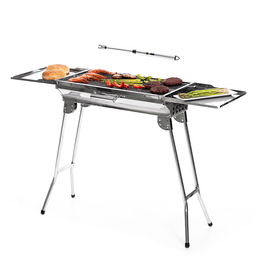 Pack Barbecue au Charbon de Bois Pliable en Acier Inoxydable et Briquet Électrique Rechargeable et Flexible InnovaGoods