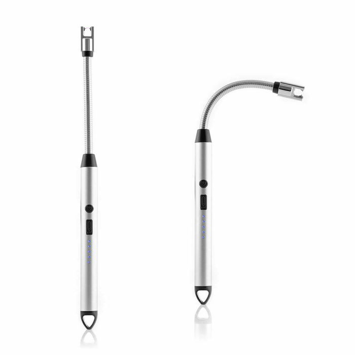 Pack Barbecue au Charbon de Bois Pliable en Acier Inoxydable et Briquet Électrique Rechargeable et Flexible InnovaGoods