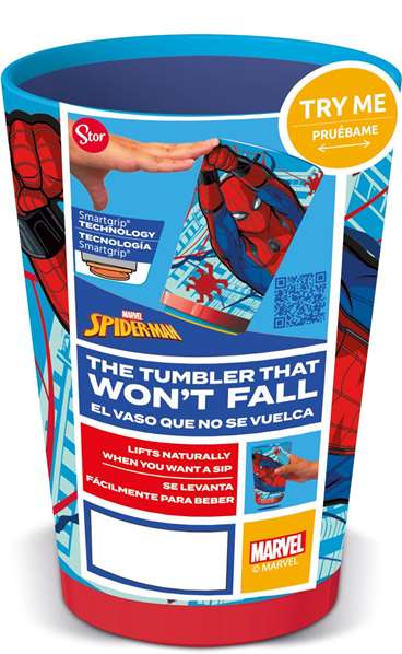 Stor Vaso antivuelco Spiderman dimension 470 ml - Verre anti-renversement pour enfant Stor Vaso antivuelco Spiderman dimension 470 ml - Verre anti-renversement pour enfant