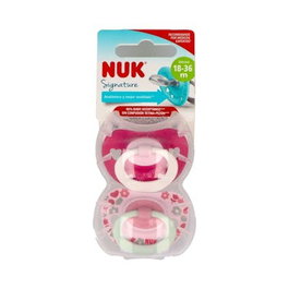 NUK Chupete Signature 18-36 en silicone, lot de 2 unités