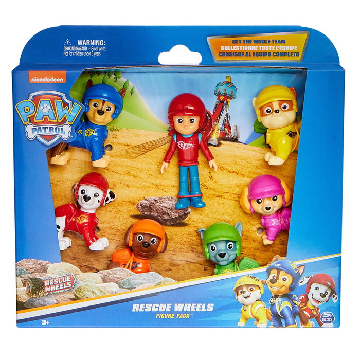 Spin Master - Figurines Paw Patrol Rescue Wheels - Pack de 7 personnages avec Ryder, Chase, Marshall, Skye, Rubble, Rocky et Zuma - Jouet pour enfants +3 ans Spin Master - Figurines Paw Patrol Rescue Wheels - Pack de 7 personnages avec Ryder, Chase, Marshall, Skye, Rubble, Rocky et Zuma - Jouet pour enfants +3 ans