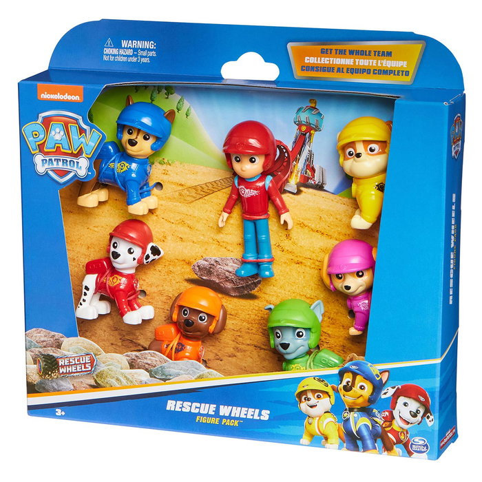 Spin Master - Figurines Paw Patrol Rescue Wheels - Pack de 7 personnages avec Ryder, Chase, Marshall, Skye, Rubble, Rocky et Zuma - Jouet pour enfants +3 ans Spin Master - Figurines Paw Patrol Rescue Wheels - Pack de 7 personnages avec Ryder, Chase, Marshall, Skye, Rubble, Rocky et Zuma - Jouet pour enfants +3 ans