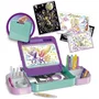 LANSAY Blopens Coffret créatif fantastique avec pochoirs, diamants colorés et chevalet - Studio de dessin pour enfants dès 5 ans