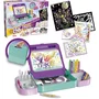 LANSAY Blopens Coffret créatif fantastique avec pochoirs, diamants colorés et chevalet - Studio de dessin pour enfants dès 5 ans