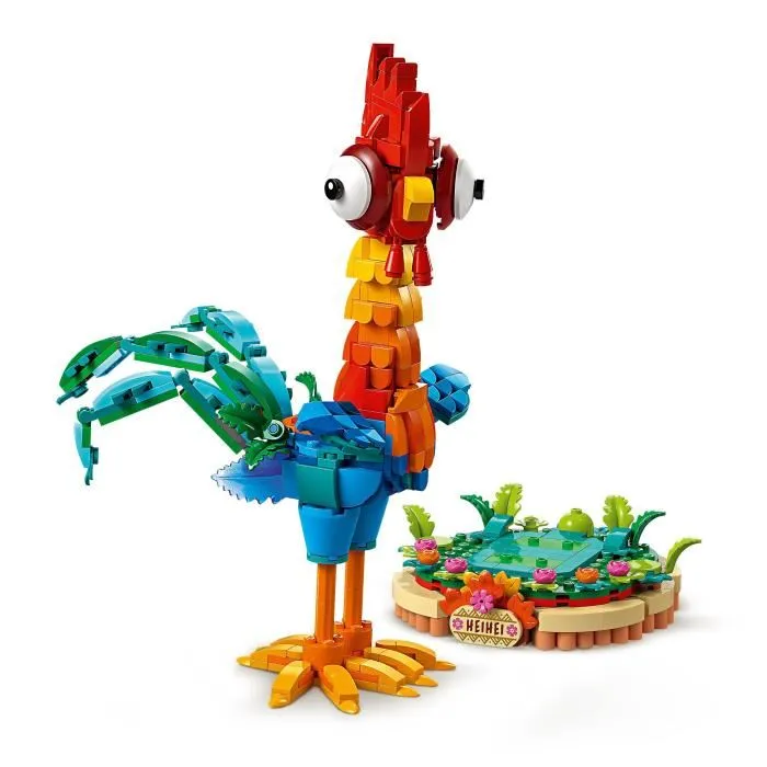 LEGO 43272 Disney Vaiana 2 : Heihei le Coq à Construire - Jouet de Construction de 566 Pièces avec Présentoir pour Enfants Dès 9 Ans
