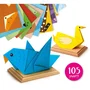 Liscianigiochi KIDS ART Origami Lab - Kit créatif origami avec 105 feuilles colorées, 50 modèles et 4 socles en bois - Jeu éducatif pour enfants dès 7 ans