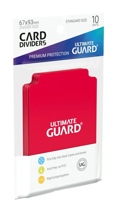 Ultimate Guard Card Dividers Standard Size (10) - Red Ultimate Guard Card Dividers Standard Size (10) - Red