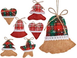 Krist+ Lot de 7 Suspensions Décoratives Multicolores 13 cm (Set de 72)