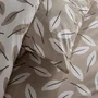 Today Parure de Lit Imprimé Floral Beige avec Motif Feuille, 240 x 220 cm
