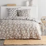 Today Parure de Lit Imprimé Floral Beige avec Motif Feuille, 240 x 220 cm