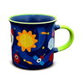 PUCKATOR Tasse Space Cadet 320 ml - Céramique - Blanche - Lavable Lave-Vaisselle et Micro-Ondes - Convient aux Aliments