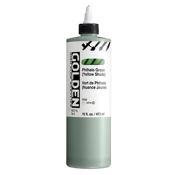 Golden High Flow Peinture Acrylique Thalo Vert (Jaune) 473 ml Golden High Flow Peinture Acrylique Thalo Vert (Jaune) 473 ml