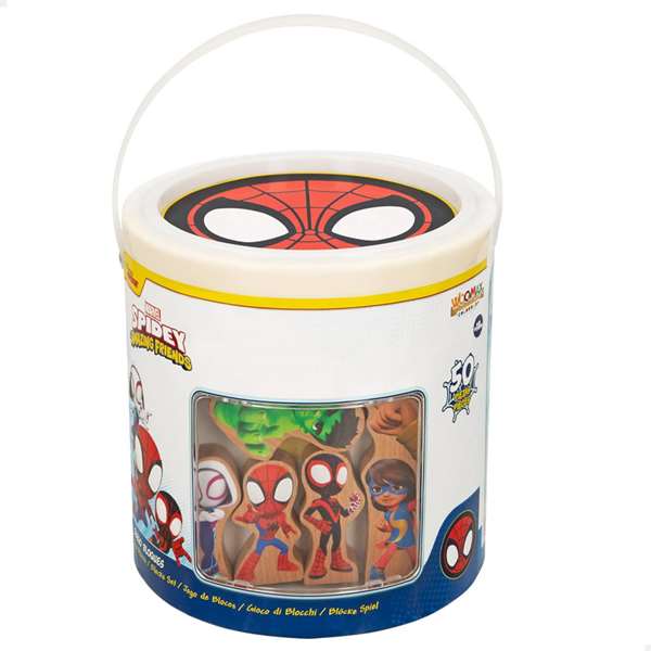 Color Baby Cubo Spidey Amazing Friends - Blocs en bois éducatifs avec 50 pièces