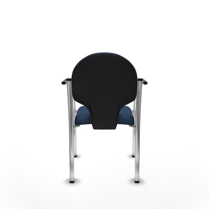 Piqueras Y Crespo Hellín Chaise d'attente bleu marine avec bras fixes