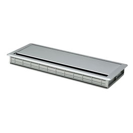 HERRAJES ALK Pasacable con Tapa Amortiguador Simple Plata con Amortiguacion 300x120x25mm