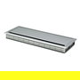 Herrajes Alk ALK? Pasacable avec tapa amortisseur simple argent avec amortissement. Dimensions 300x120x25mm